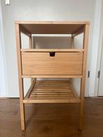 IKEA NORDKISA Nachtkastje - Bamboe, Huis en Inrichting, Ophalen, Minder dan 50 cm, 1 of 2 laden, Zo goed als nieuw