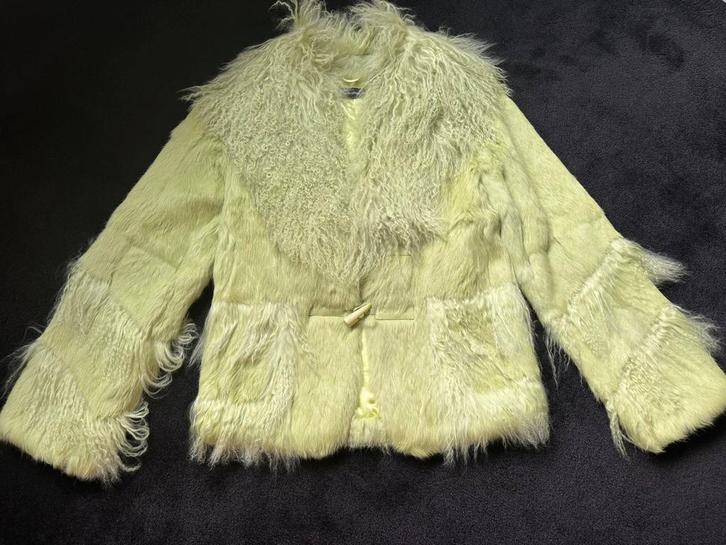 Mooie lime groene bont jas maat 38 ( echt bont) nieuwstaat, Kleding | Dames, Jassen | Winter, Zo goed als nieuw, Maat 38/40 (M)