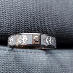 Armband met doodskoppen van Alexander M Qreeun., Ophalen of Verzenden, Zo goed als nieuw, Grijs, Overige materialen