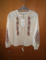Mooie Zara blouse mt M met borduursel en taillekoord nieuw, Maat 38/40 (M), Overige kleuren, Zara, Nieuw