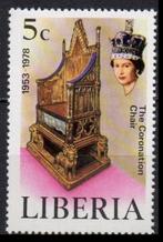 Liberia 1978, QEII, Kroning Stoel, postfris., Postzegels en Munten, Ophalen of Verzenden, Koningshuis, Postfris