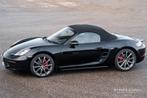 Porsche 718 Boxster S 2.5 (bj 2017, automaat), Auto's, Achterwielaandrijving, Gebruikt, Zwart, Cabriolet