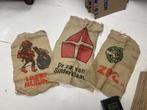 Drie keer juten zak van Sinterklaas, Diversen, Sinterklaas, Ophalen of Verzenden, Gebruikt