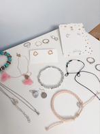 15 verschillende sieraden zilverkleurig, Met edelsteen, Ophalen of Verzenden, Zo goed als nieuw, Zilver