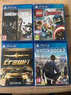 4 PS4 Games: Rainbow Six, Lego Avengers, The Crew 2, Watch D, Online, Overige genres, Ophalen of Verzenden, Zo goed als nieuw