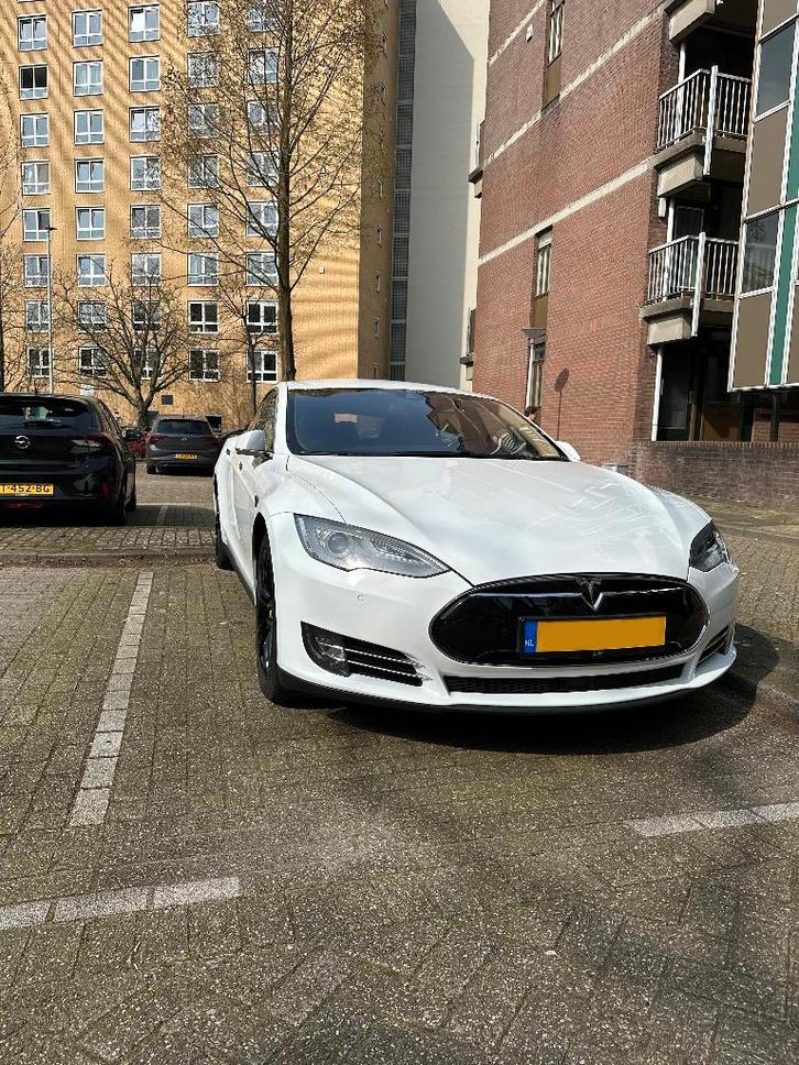 Mooie, goed verzorgde "Naald"  Tesla Model S 2014 Wit, Auto's, Tesla, Bedrijf, Model S, 360° camera, ABS, Adaptive Cruise Control