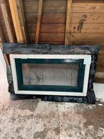 2x Hardhouten raamkozijn met glas, Doe-het-zelf en Verbouw, Ophalen, Gebruikt