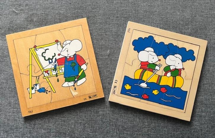 Houten puzzels Rolf ( 6 stukjes), Kinderen en Baby's, Speelgoed | Educatief en Creatief, Gebruikt, Puzzelen, Ophalen