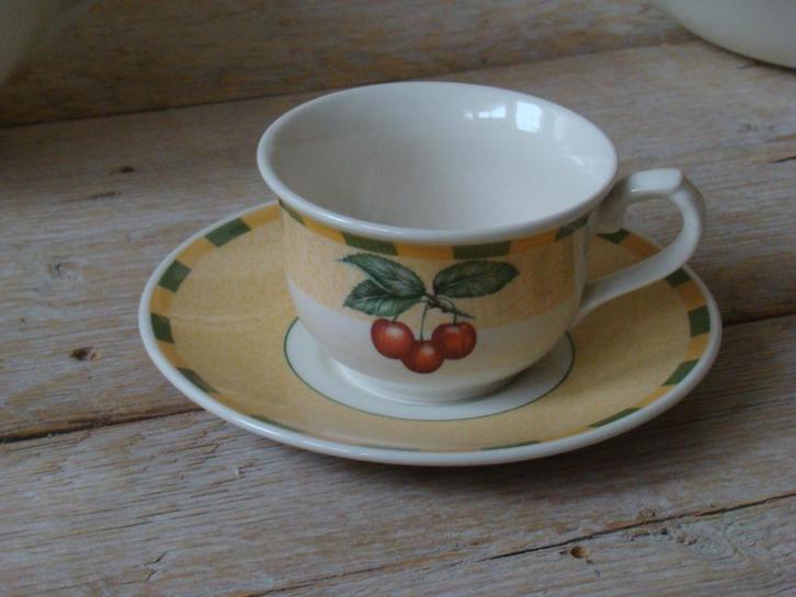 Servies, Engels, Churchill Summerset Fruits, gaaf, Antiek en Kunst, Antiek | Servies los, Ophalen of Verzenden