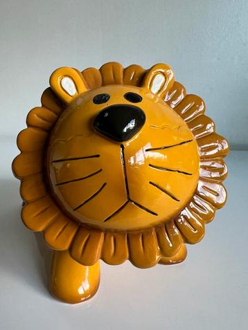 Vintage Piggy Bank Leeuw~Lion Spaarpot Jaren 70 beschikbaar voor biedingen
