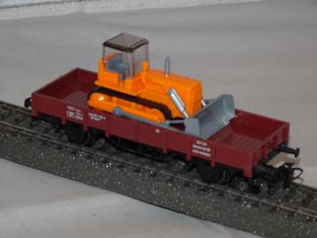 Marklin platte wagen met Bulldozer 4424 Nieuw in OVP (#826) beschikbaar voor biedingen