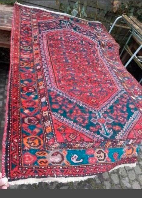 Vintage Handgeknoopt Perzisch Tapijt I.z.g.s, Antiek en Kunst, Antiek | Kleden en Textiel, Ophalen