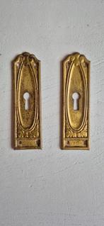 Oude sleutelplaatjes, Doe-het-zelf en Verbouw, Ophalen of Verzenden, Gebruikt, Koper of Messing, Slot