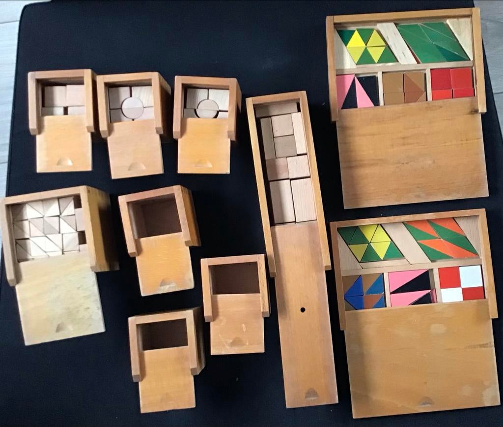 Vintage Jac Swindels Mozaïek & Blokkendoosjes Jaren '40-'50, Antiek en Kunst, Antiek | Speelgoed, Ophalen