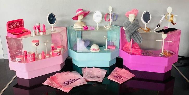 3 x vintage Barbie Dream Stores 1982,Mattel,veel accessoires, Verzamelen, Poppen, Gebruikt, Fashion Doll, Ophalen