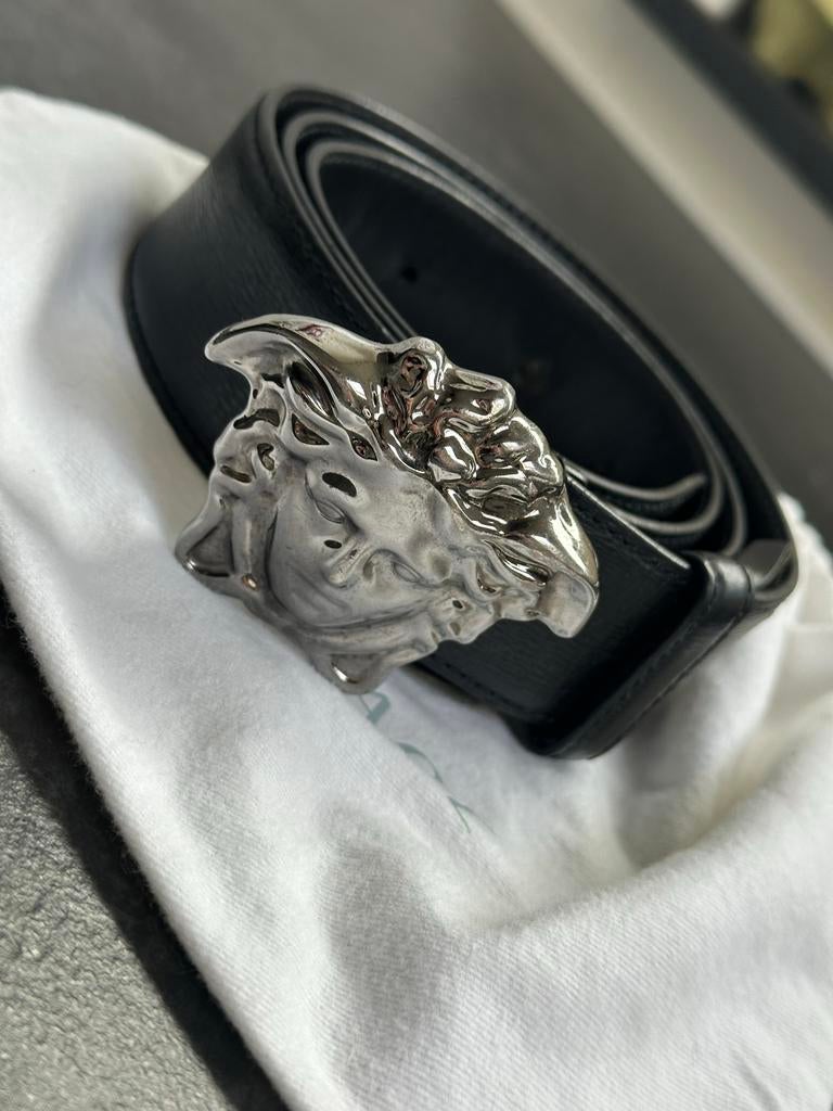 Versace Riem Medusa Gesp Zwart - Inclusief Dustbag, Kleding | Heren, Riemen en Ceinturen, 95 tot 105 cm, Ophalen of Verzenden