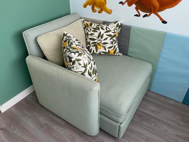 IKEA Vallentuna zitmodule met bed, arm- en rugleuning, Huis en Inrichting, Banken | Sofa's en Chaises Longues, Zo goed als nieuw