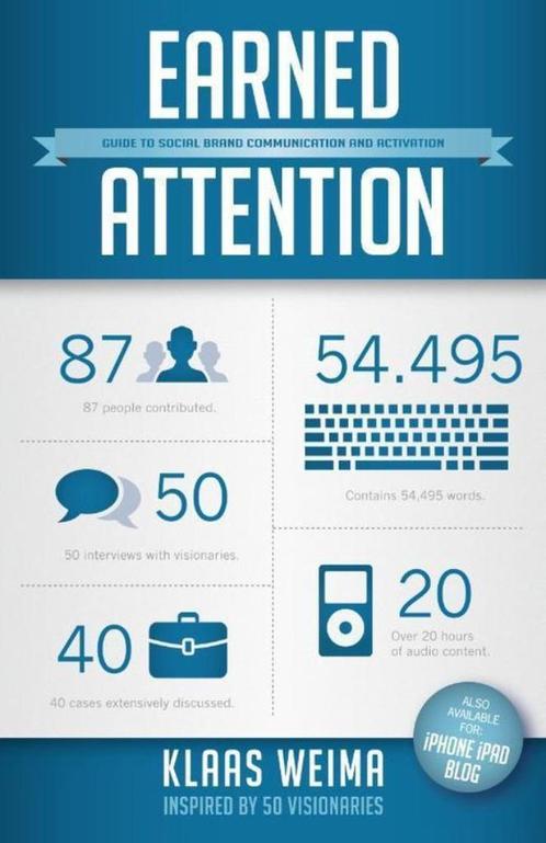 Earned attention - Klaas Weima, Boeken, Advies, Hulp en Training, Zo goed als nieuw, Verzenden