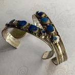 hippe bangle klem armband edelsteen Lapis Lazuli, Blauw, Nieuw, Ophalen of Verzenden, Met edelsteen