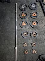 105 kg Ziva halterset, Pu halterschijven met barbell, Ophalen, Zo goed als nieuw, Benen, Halterset