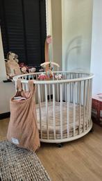 Bopita box 95cm rond beige + boxkleed, Ophalen, Zo goed als nieuw, Rond, In hoogte verstelbaar