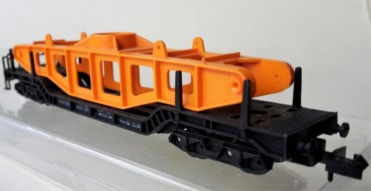 Arnold N 4920 - Dieplader, type SSt 271, met brugdeel Ep.III, Hobby en Vrije tijd, Modeltreinen | N-Spoor, Zo goed als nieuw, Wagon