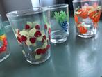 Brocante glaasjes met fruittafreel, Verzamelen, Ophalen of Verzenden, Zo goed als nieuw, Borrel- of Shotglas