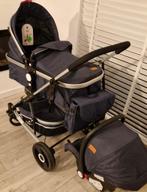 Moni kinderwagen donkerblauw, Kinderen en Baby's, Kinderwagens en Combinaties, Gebruikt, Met autostoeltje, Ophalen, Kinderwagen
