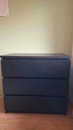 Ikea Malm ladekast zwartbruin, Ophalen, Gebruikt, 50 tot 100 cm, 3 of 4 laden