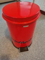 Retro rode pedaalemmer, Brabantia, Gebruikt, Met pedaal, 50 tot 75 cm, Ophalen of Verzenden