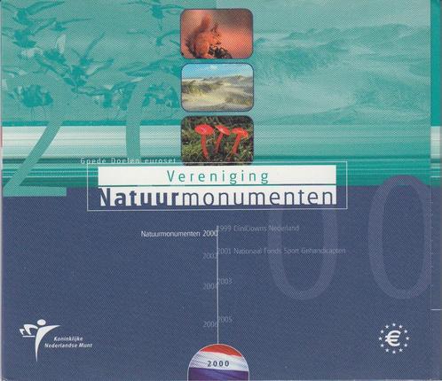 Nederland Goede Doelen Set Natuurmonumenten 2000, Postzegels en Munten, Munten | Nederland, Setje, Euro's, Koningin Beatrix, Verzenden