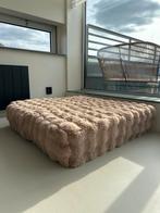 Beige Vierkant Grond/Zit Kussen - Zo Goed Als Nieuw, Huis en Inrichting, Woonaccessoires | Kussens, Ophalen, Zo goed als nieuw