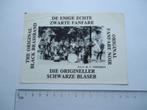 sticker oud Schwarze Blaser orkest band brassband fanfare, Verzenden, Zo goed als nieuw, Bedrijf of Vereniging