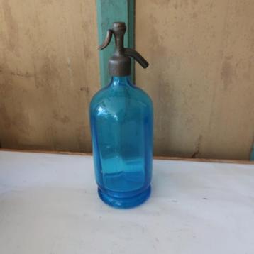 Spuitwaterfles blauw Hilversum sodafles spuitfles NL tekst beschikbaar voor biedingen