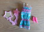 Barbie kleertjes jurkje schoentjes borsteltje en spiegeltje, Ophalen of Verzenden, Zo goed als nieuw, Kleertjes