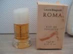 parfumminiatuur met doosje roma by laura biagiotti, Ophalen of Verzenden, Miniatuur, Zo goed als nieuw, Gevuld