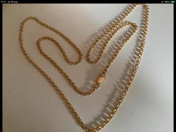 Prachtige nieuw ketting collier Jasseron ,18 karaat goud 750 beschikbaar voor biedingen