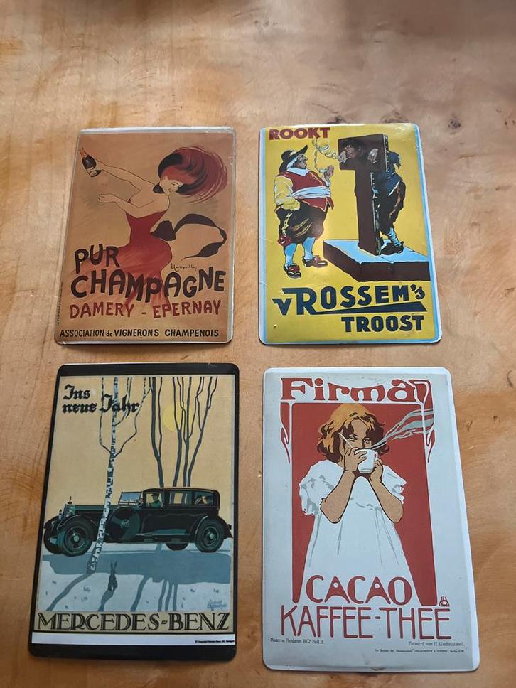 Nostalgische Emaille Bordjes - Klein Formaat, Antiek en Kunst, Antiek | Wandborden en Tegels, Ophalen of Verzenden