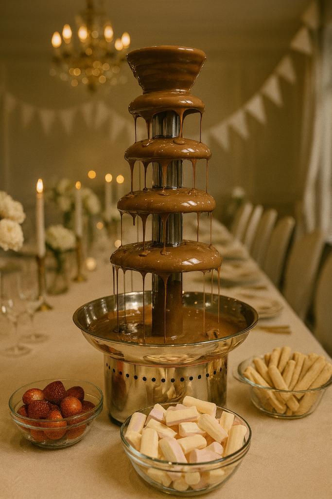 Prachtige grote Chocoladefontein te huur, Hobby en Vrije tijd, Feestartikelen | Verhuur, Zo goed als nieuw, Verjaardag, Ophalen