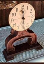 Industriële Tafelklok - Vintage Look, Ophalen of Verzenden