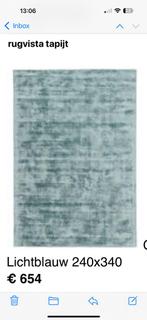 Turquoise vloerkleed XXL uit India, Ophalen, Blauw, Zo goed als nieuw, 200 cm of meer