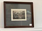 Nr 18 : gravure van een oude Joodse begraafplaats in Praag, Ophalen