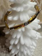 Gouden en zilveren armband met strass, Sieraden, Tassen en Uiterlijk, Armbanden, Ophalen of Verzenden, Zo goed als nieuw, Goud