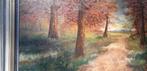 schilderij bomen landschap herftskleuren, Huis en Inrichting, Woonaccessoires | Schilderijen, Tekeningen en Foto's, Ophalen of Verzenden