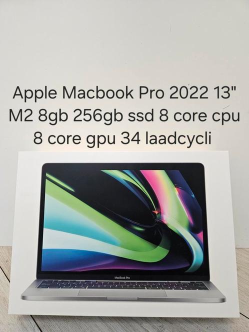 Als nieuw: Apple Macbook Pro 2022 M2 13" 8gb 256gb 8 core, Computers en Software, Apple Macbooks, Zo goed als nieuw, MacBook Pro
