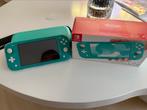 Nintendo switch lite licht blauw, Ophalen of Verzenden, Turquoise, Zo goed als nieuw, Met beschermhoes of tas