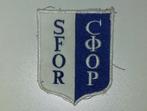 SFOR mouw embleem, Ophalen of Verzenden, Landmacht, Nederland, Embleem of Badge