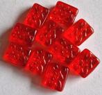Tsjechische glas kralen rood met patroon 11,5x9,5 mm, Verzenden, Nieuw, Kraal