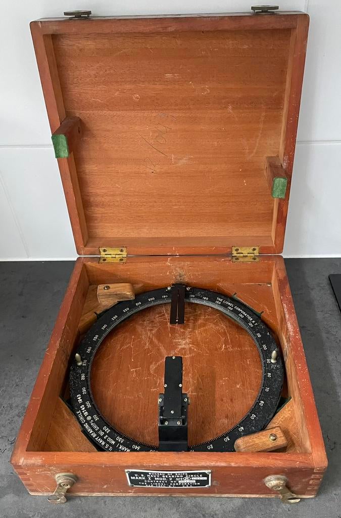 US Navy bearing circle Mk I mod 2 in kist 1943, Ophalen of Verzenden, Marine, Amerika