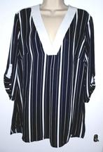 H&M blouse maat 46, Kleding | Dames, Grote Maten, Ophalen of Verzenden, Zo goed als nieuw, Blauw, Blouse of Tuniek